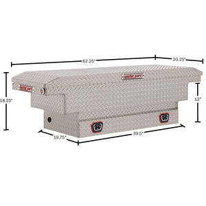 Weather Guard 62" Crossover Toolbox Bright Aluminum Low Profile Compact Model (131-0-03)