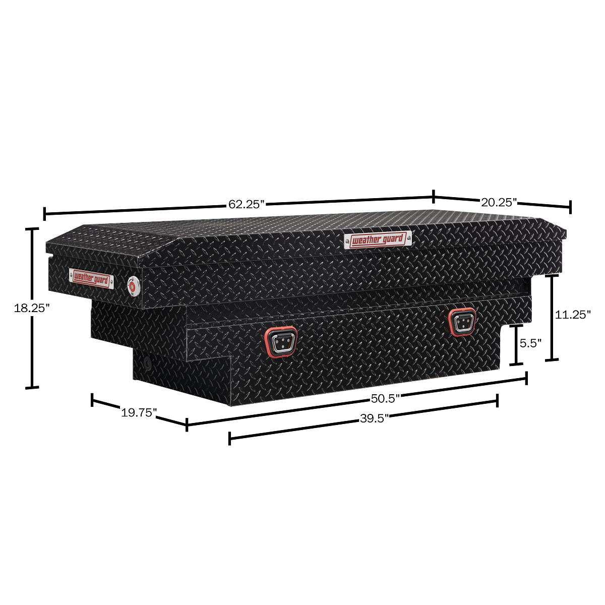Weather Guard 62" Crossover Toolbox Gloss Black Compact Deep (137-5-04)