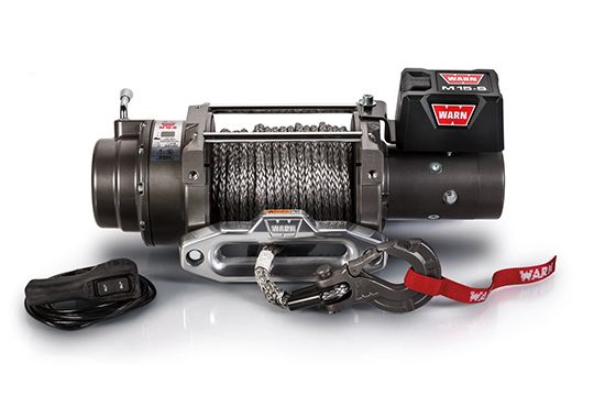 Warn  Winch; M15-S 12 Volt Electric; 15000 Pound Line Pull 80 Foot Spydura Synthetic Rope (97730)