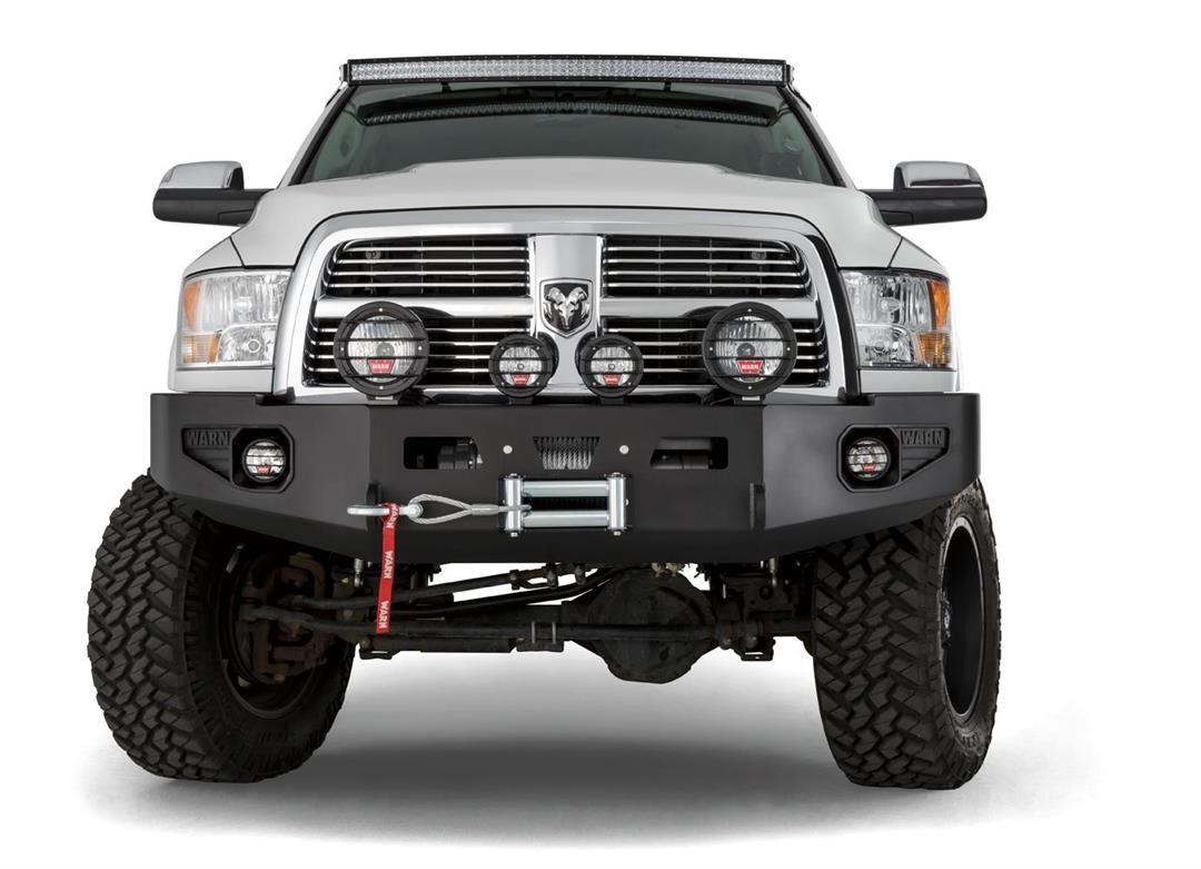 Warn Bumper Heavy Duty One Piece Design Direct-Fit extured Black Steel With License Plate Mount(85882)