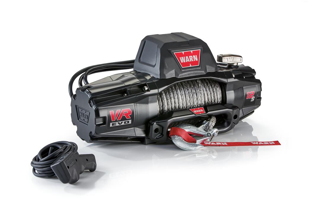 Warn Winch VR12-S12 Volt Electric 12000 Pound Line Pull 90 Foot Synthetic Rope (103255)