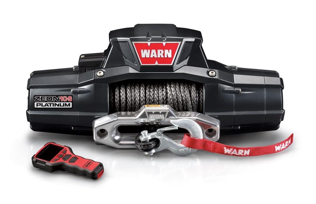 Warn Winch; ZEON ® 10-S Platinum 12 Volt Electric 10000 Pound Line Pull 100 Foot Spydura Synthetic Rope (92815)
