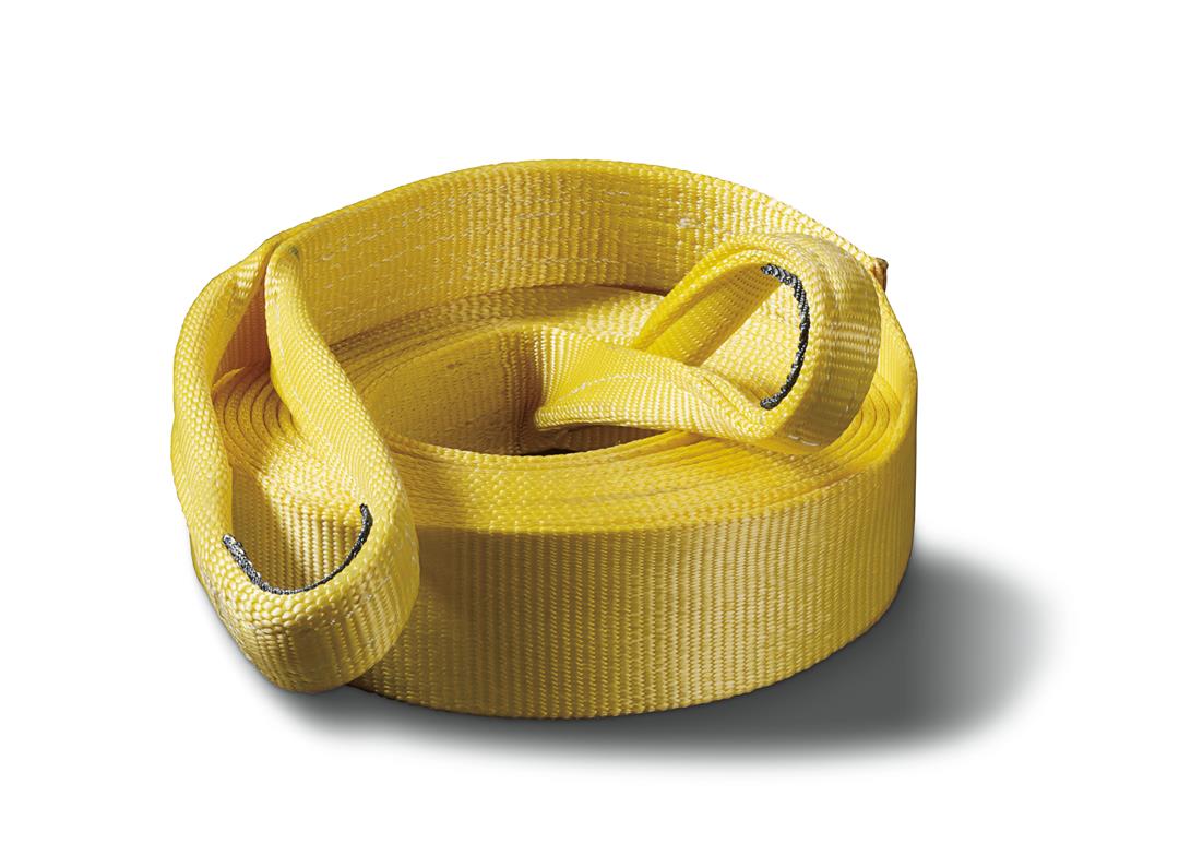 Warn Recovery Strap 3 Inch Width x 30 Foot Length Rated to 21600 Pounds Yellow Nylon Webbing (88913)