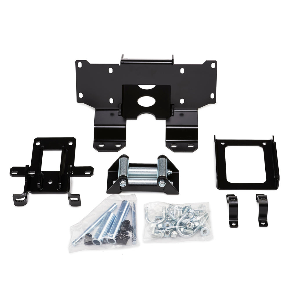 Warn Winch Mount For 4000 to 4500 Pound Winches Fixed Mount Powder Coated Black (89050)