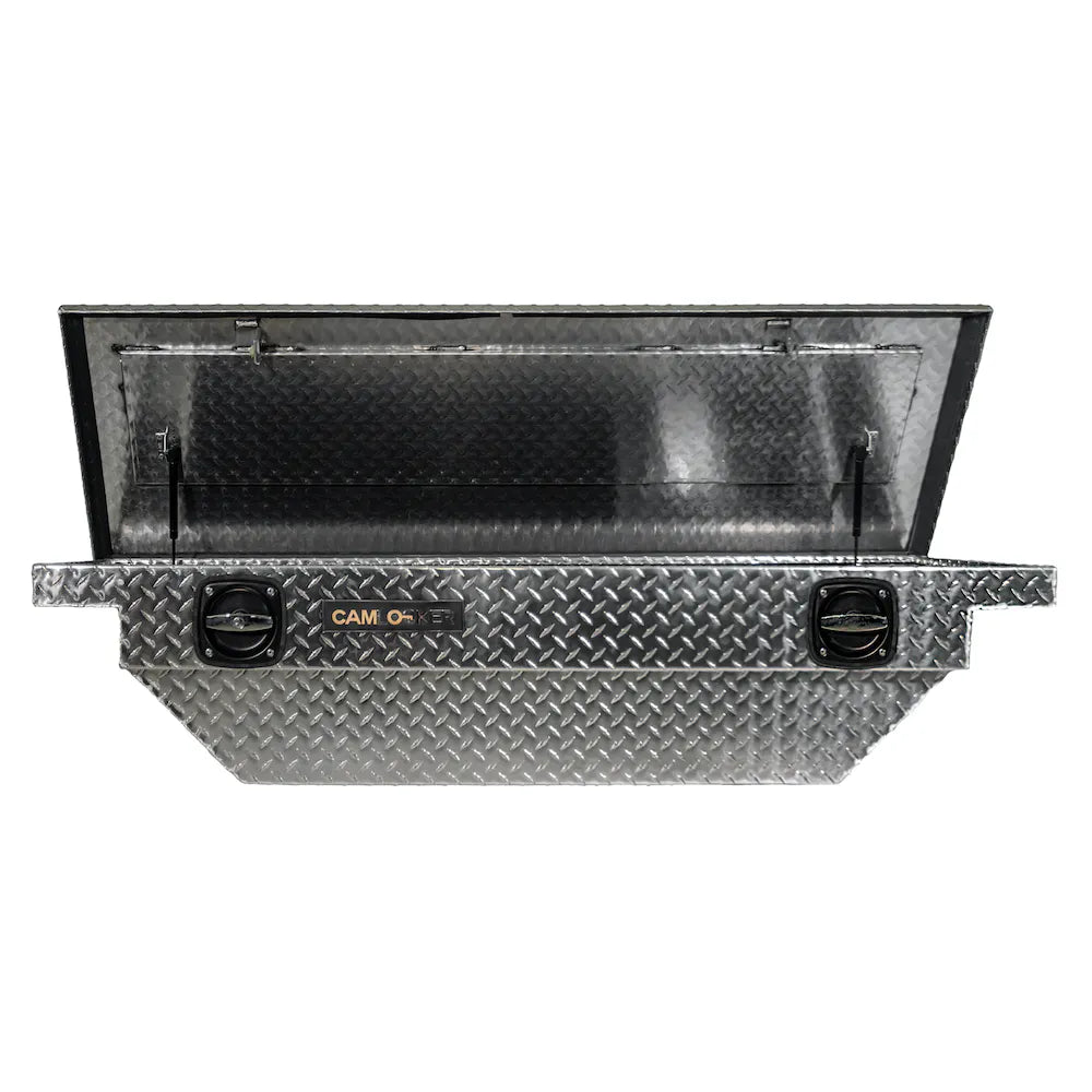 Camlocker Crossover Tool Box 60 Inch With Rail For Jeep Gladiator JT Low Profile Bright Aluminum (S60LPBLRL)
