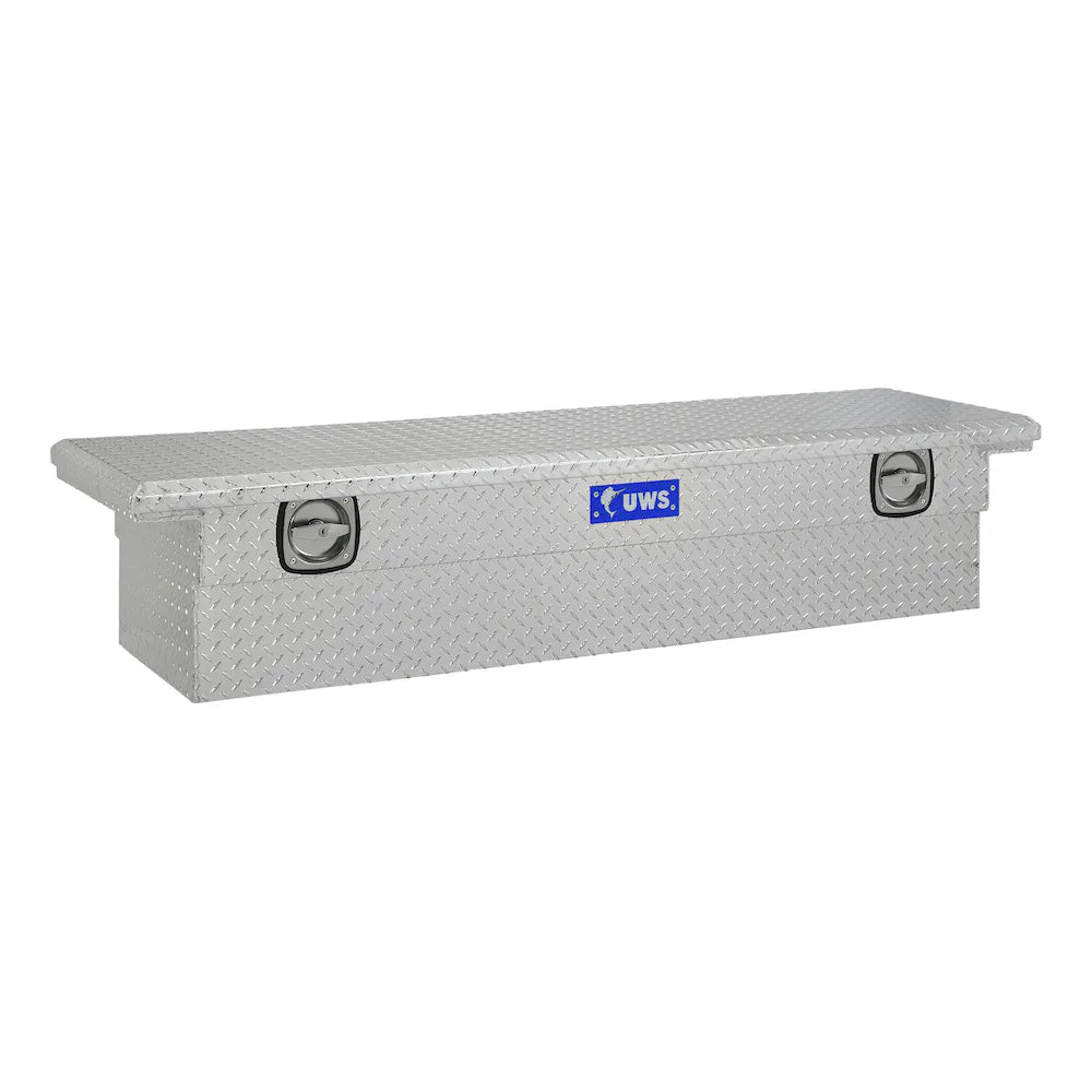 UWS 72" Crossover Truck Toolbox Low Profile Secure Lock Bright Aluminum (SL-72-LP)