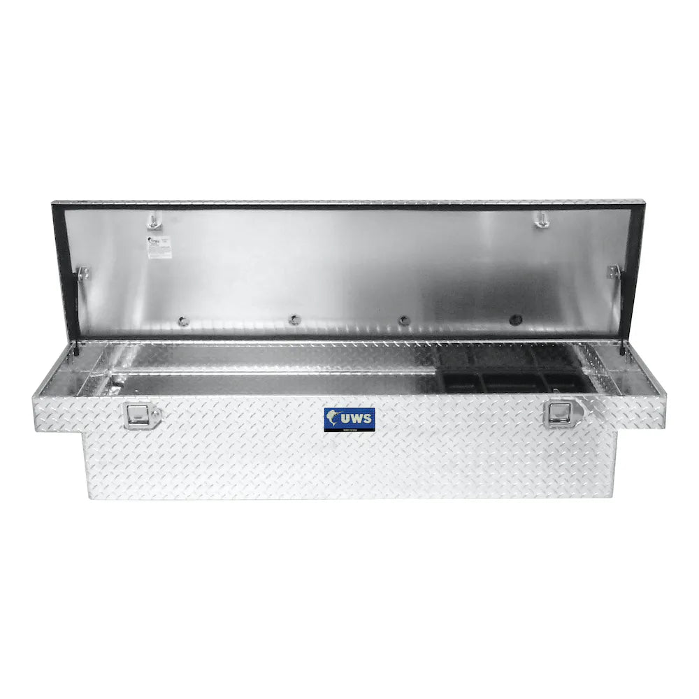 UWS 69" Crossover Truck Toolbox with Rail Bright Aluminum (TBS-69-R)