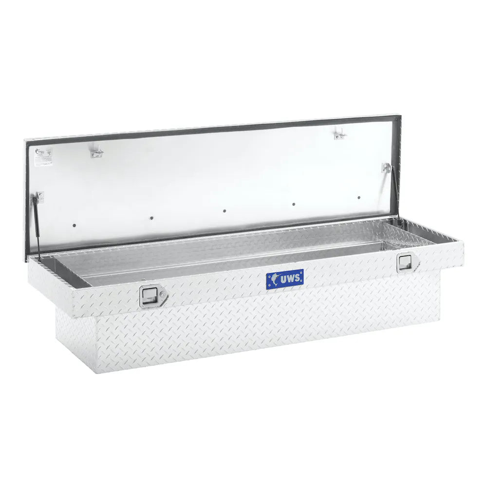 UWS 72" Crossover Truck Toolbox with Rail Bright Aluminum (TBS-72-R)