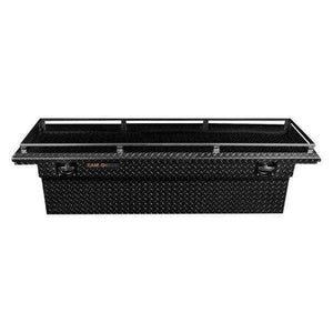 CamLocker King Size Crossover Tool Box 71 Inch Low Profile Gloss Black Aluminum With Rail (KS71LPRLGB)