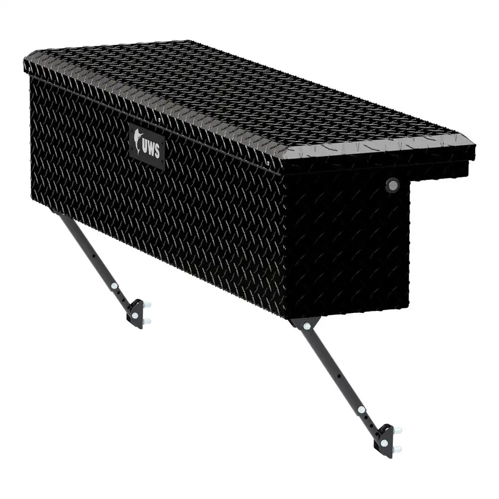 UWS Gloss Black Aluminum 48" Truck Side Toolbox with Low Profile, Space-Saving Legs (EC30202-MK2)