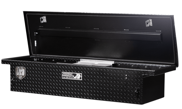 Highway Products 70 X 13.5 X 23 Low Profile Crossover Tool Box With Black Diamond Plate Base Black Diamond Plate Lid (3322-001-BK62)