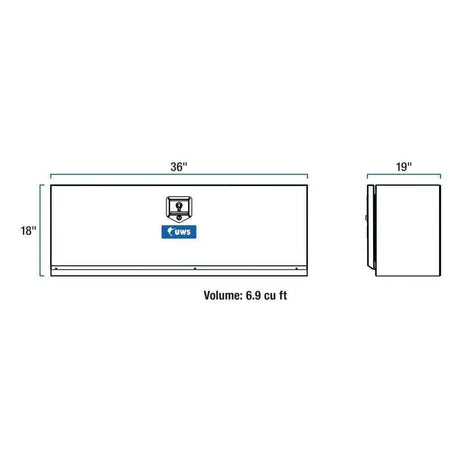 UWS Bright Aluminum 36" Single-Door Underbody Tool Box (TBUB-36)