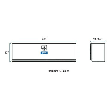 UWS Bright Aluminum 48" Single-Door Topside Truck Tool Box (TBTS-48)