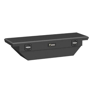 UWS 63" Crossover Truck Toolbox Low Profile Angled Matte Black Aluminum (SL-63-A-LP-MB)