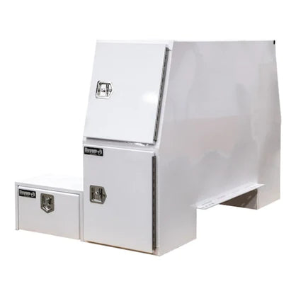 Buyers Products White Steel L-Truck Box With Offset Floor (BP855548W)