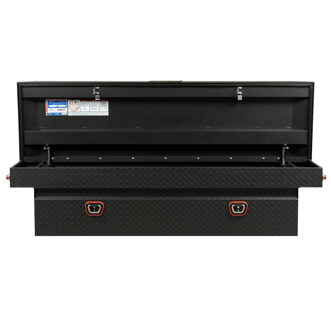 Weather Guard Crossover Tool Box Textured Matte Black Aluminum Full Size Standard Model (127-52-03)