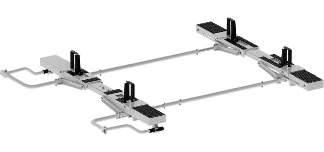 Holman Drop Down Aluminum Ladder Rack Kit Double 8' Most Commercial Caps (4C8ADD)