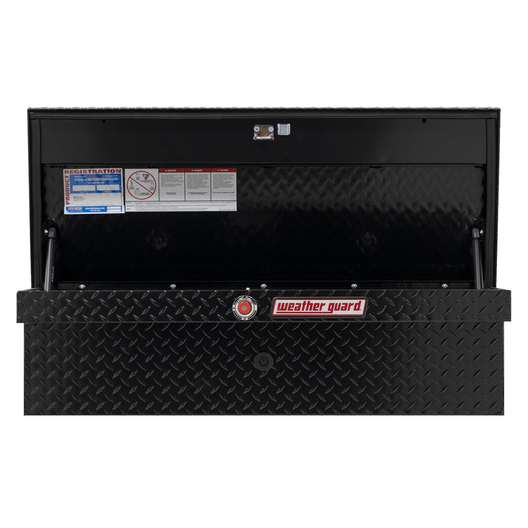 Weather Guard Side Mount Tool Box Low Profile Gloss Black Aluminum 41X17X13 (180-5-03)