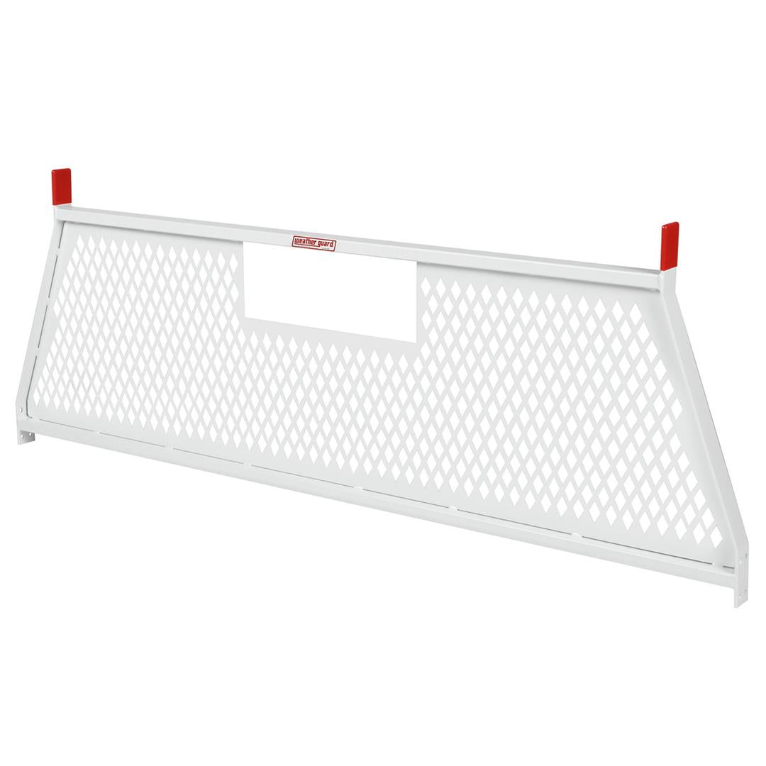 Weather Guard Headache Rack Cab Protector Protect-A-Rail® White Steel (1906-3-02)