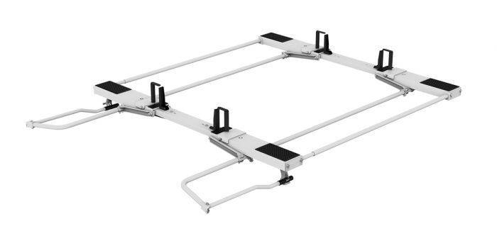 Holman Drop Down HD Aluminum Ladder Rack - Double - Preassembled - Low Roof Transit & NV, GM (4A95L)