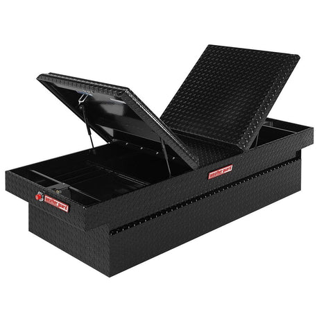 Weather Guard Gull Wing Crossover Box Extra Wide Gloss Black Aluminum 71.5X27.5X18.5 (114-5-01)