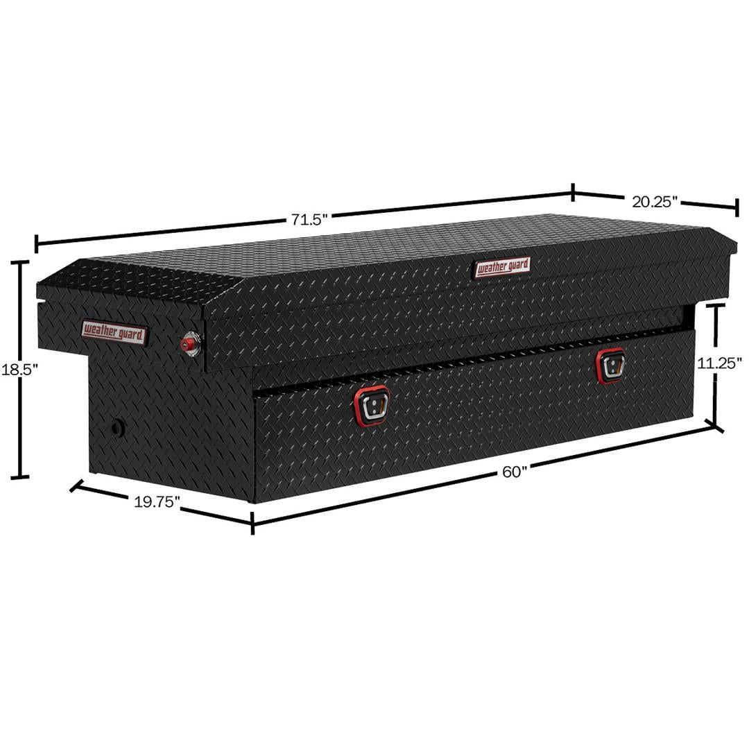 Weather Guard 72" Crossover Toolbox Gloss Black Aluminum Full Standard Model (127-5-03)