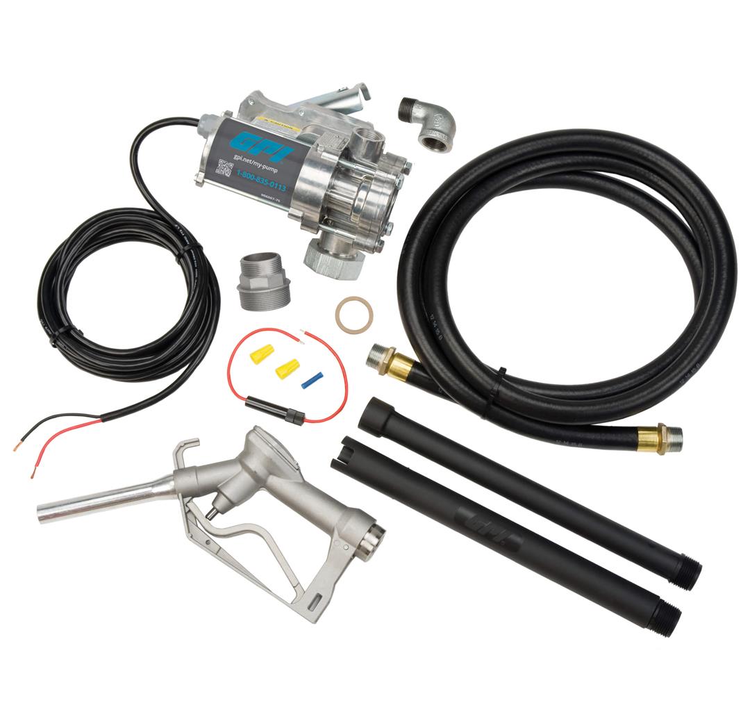 GPI 8 Gallon Per Minute 12V DC Transfer Tank Pump Kit With Spin Collar Mount (137100-05)