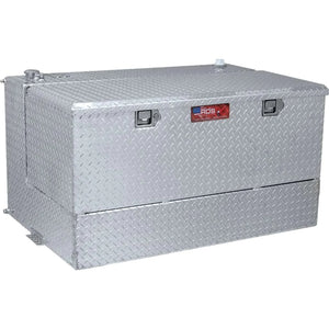 RDS 75 Gallon L Shaped Transfer Tank & Toolbox Combo Bright Aluminum 48X27X24 (72537)